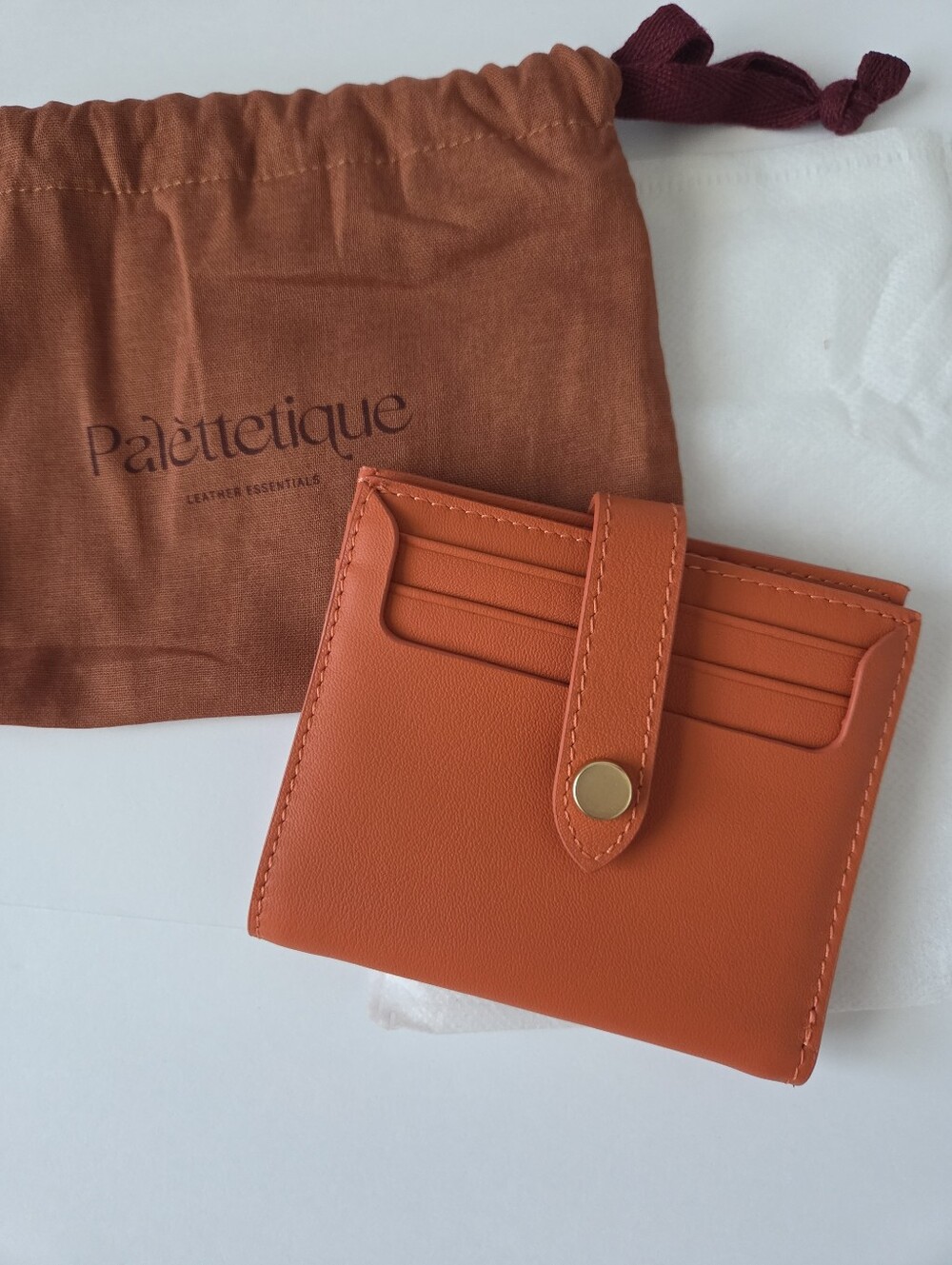 Palettetique Leather Foldover Wallet - Orange